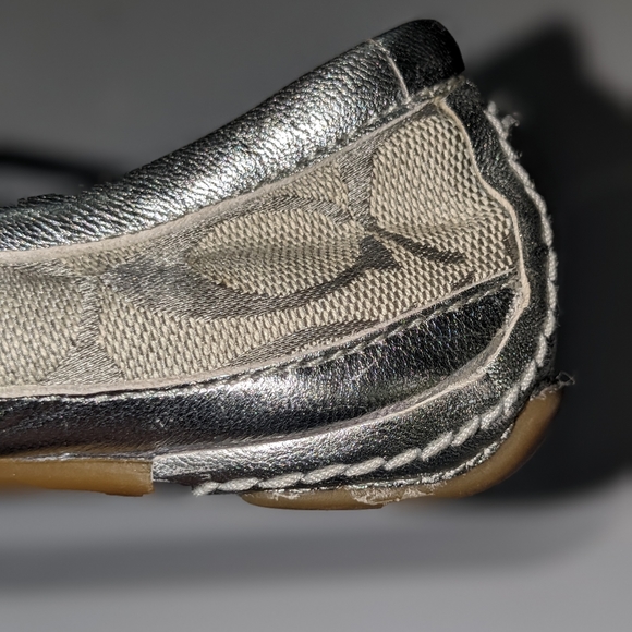 Coach Sarah Ballet Flats with a ribbon bow toe. - Picture 9 of 9